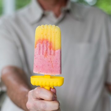 Strawberry Pineapple Frozen Yogurt Popsicles