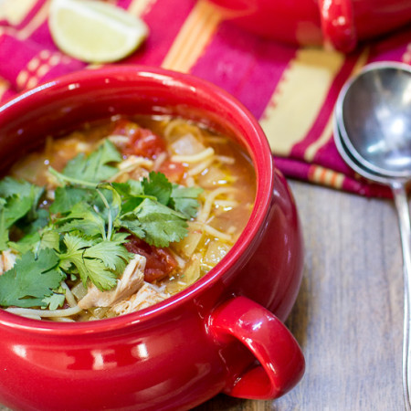 Slow Cooker Mexican Chicken Noodle Soup