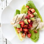 Chicken cutlets with strawberry avocado salsa