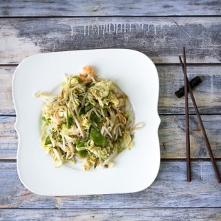 shrimp and noodle salad