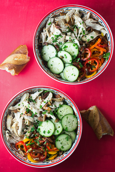 Chicken, Cucumbers and Sweet Peppers Salad