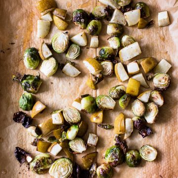 Roasted Brussels Sprouts and Pears Salad