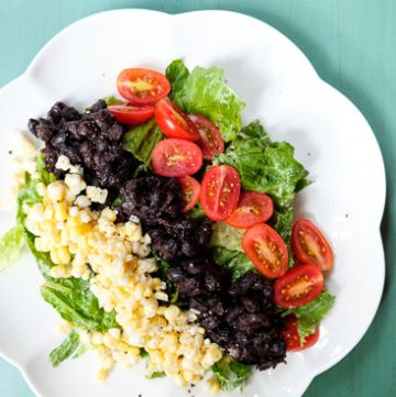 Black Bean Salad with Avocado Dressing