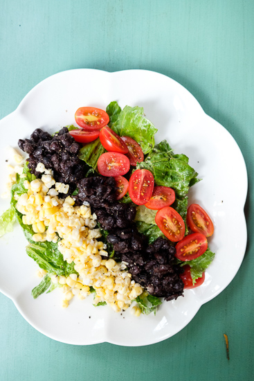 Black Bean Salad with Avocado Dressing