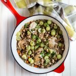 Braised Chicken Thighs with Wild Rice and Grapes