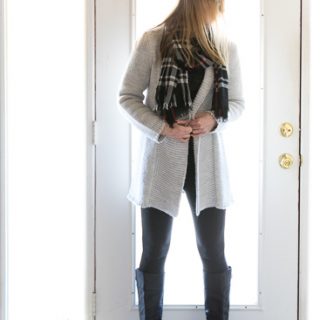 Winter Capsule Wardrobe Gray Cardigan