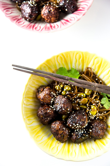 Sticky Ginger Pork Meatballs