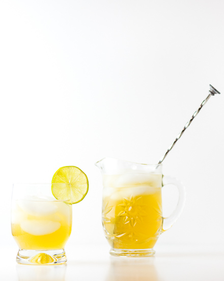 Gin and Ginger Ale Cocktail