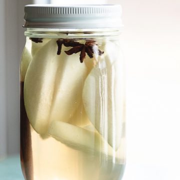 Homemade Spiced Pear Liqueur
