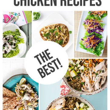 Photo collage of chicken recipes