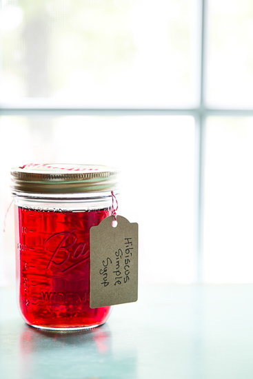 Jar filled with bright red liquid.