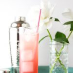 Hibiscus collins on a blue tray.
