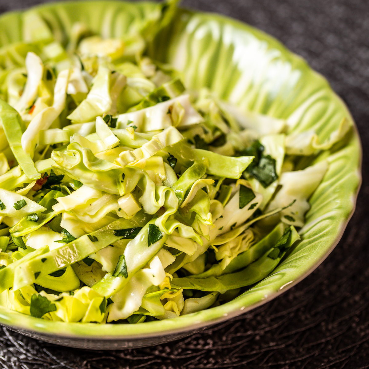 Big bowl of Asian slaw.