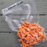 Bag of frozen butternut squash.